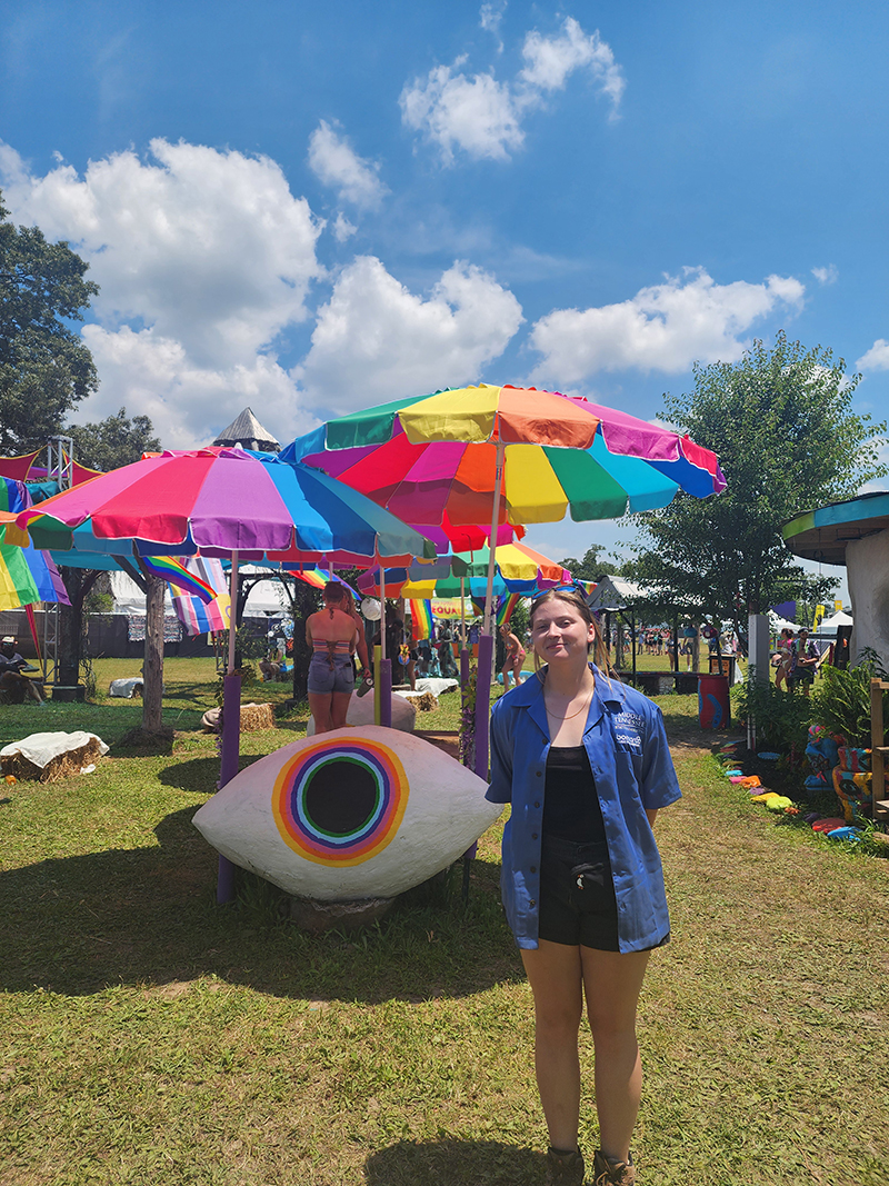 Jordan Reining was part of the student team who covered Bonnaroo. (Photo by Jordan Reining)