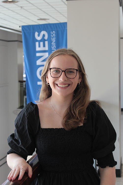 Shown here in an undated photo on the Middle Tennessee State University campus in Murfreesboro, Tenn., senior agribusiness major Anna Collins, of Pleasant View, Tenn., was recently awarded a Pioneer Award from The Honor Society of Phi Kappa Phi, one of 50 students nationwide to receive the award. (MTSU photo by Robin E. Lee)