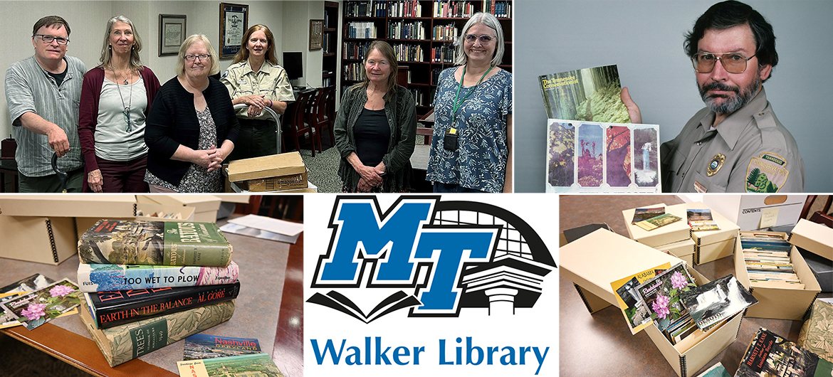 The late Mack Prichard served the Tennessee Department of Environment and Conservation as the first state archaeologist and later as the first state naturalist. His personal library as well as collections of thousands of postcards and scholarly papers are being donated to Special Collections in the James E. Walker Library at Middle Tennessee State University in Murfreesboro, Tenn. (Photo courtesy of the Friends of South Cumberland State Parks)