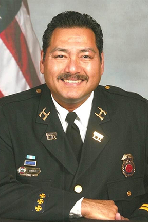 Shown here in uniform, Nashville, Tenn., Fire Department Capt. Vincent Rodriguez served for 32 years for the department before retiring in 2020 and resuming his college degree journey at MTSU, where he will graduate this August. (Submitted photo)