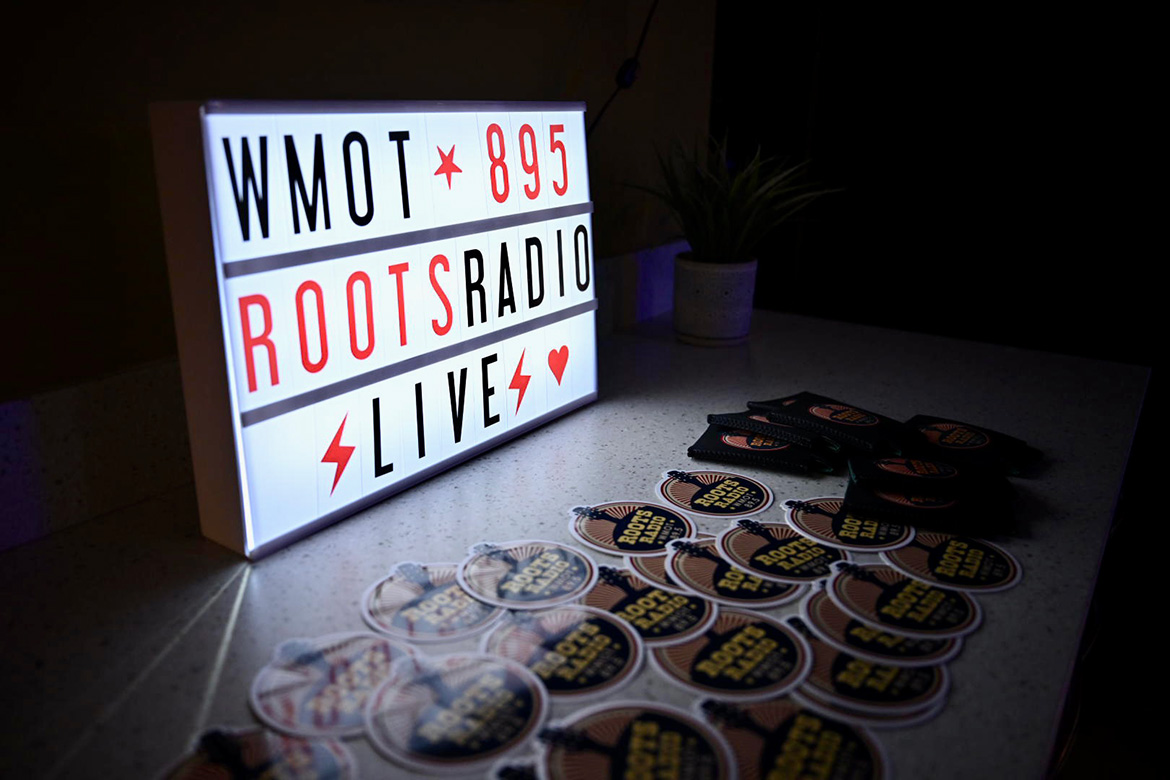 A ribbon-cutting ceremony was held on Aug. 7, 2024, at WMOT-FM Roots Radio 89.5 new satellite broadcast and production studio at the Riverside Revival events venue in East Nashville, Tenn. The station is Middle Tennessee State University’s flagship national public radio station based on its campus in Murfreesboro, Tenn. (MTSU photo by James Cessna)