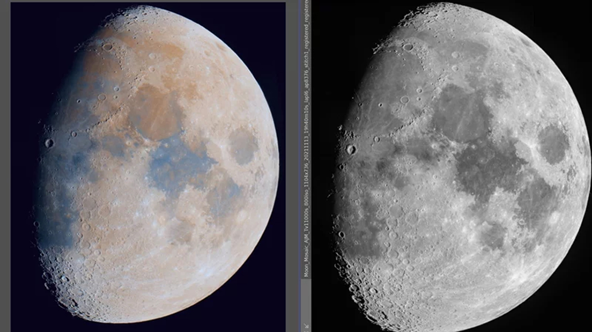 Using images like these before and after photos of the moon, Middle Tennessee State University Department of Physics and Astronomy lecturer Gregg McPherson will discuss “Astrophotography” starting at 6:30 p.m. Friday, Dec. 6, in Wiser-Patten Science Hall Room 102, the final MTSU Star Party — an event that’s free and open to the public — for the fall semester. (Submitted image created by Andrew McCarthy and Connor Matherne)