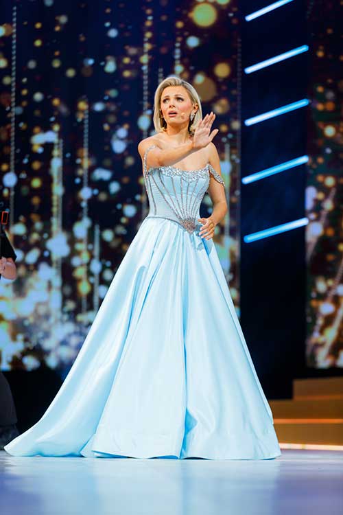 Middle Tennessee State University music business student Carley Vogel was named a preliminary talent winner in the Miss America pageant after singing “Climb Every Mountain.” Ultimately finishing second runner-up, she dedicated her Jan. 5, 2025, performance to her grandmother who had recently passed away. (Photo submitted)