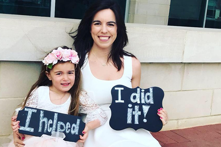 The late Cassidy Ganey, right, poses with her then 5-year-old daughter, Piper Ganey, to celebrate her 2018 graduation from Middle Tennessee State University in Murfreesboro, Tenn. (Submitted photo)