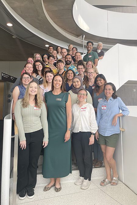 Academics from across the country pose for a photo at the Science Communication Education Research Network, or SCERN, conference in July 2025 at the University of Minnesota in Minneapolis, Minn., where they shared their ideas on how to empower the next generation of science communicators to bridge divides in society. A research team from Middle Tennessee State University in Murfreesboro, Tenn., helped organize the conference led by Liz Barnes, associate professor and researcher. (Photo courtesy of Liz Barnes)