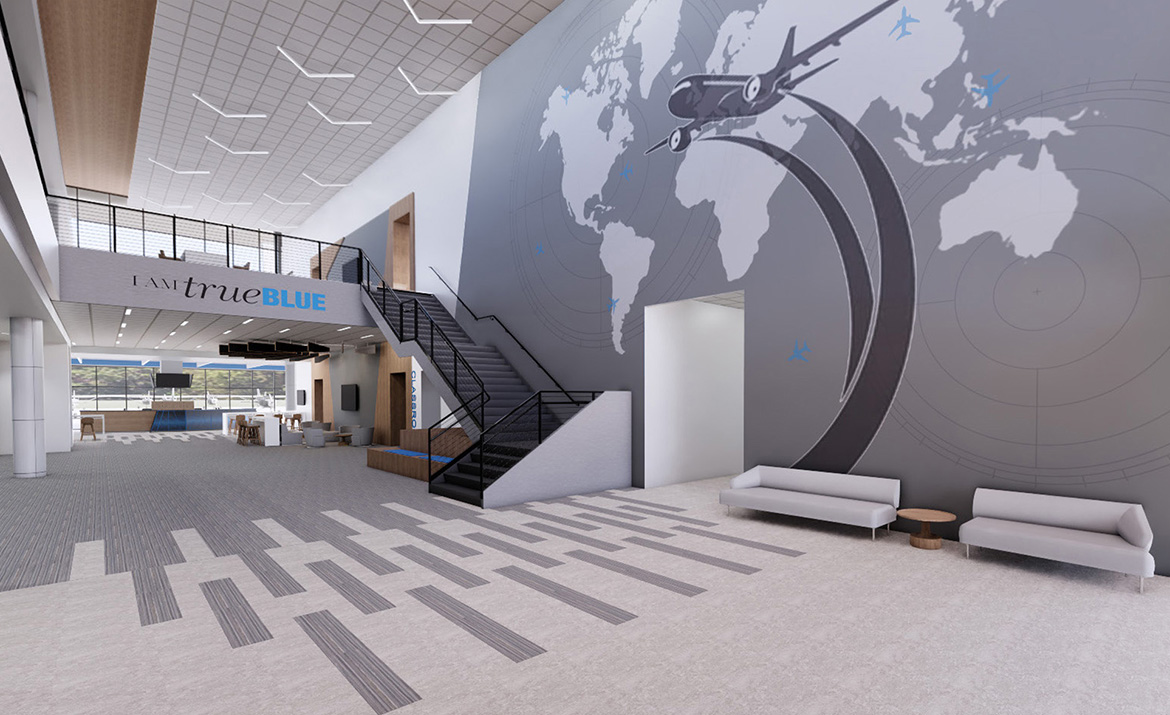 This artist rendering shows an interior view of Middle Tennessee State University’s new Aerospace Department facilities planned to be built at the Shelbyville Municipal Airport following the Dec. 3 groundbreaking ceremony. The Murfreesboro university is relocating its flight training program from Murfreesboro Airport to accommodate program growth. (Courtesy MTSU)