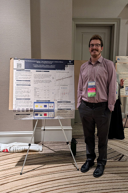 Cash Petree, Middle Tennessee State University undergraduate psychology student, took home a first-place award for his research on food and psychology at the Tennessee Psychological Association convention at the Franklin Marriott Cool Springs in Cool Springs, Tenn., on Oct. 18, 2025. (Photo provided by James Loveless)