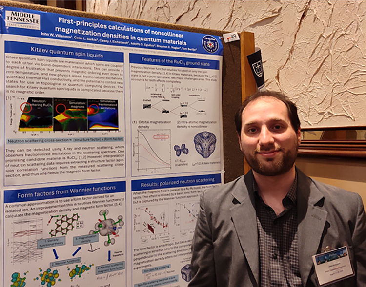John Villanova, assistant professor in the Physics and Astronomy Department at Middle Tennessee State University in Murfreesboro, Tenn., has been selected as a KITP Scholar 2026-28, one of only six to eight faculty members chosen nationwide each year for the prestigious award. (Submitted photo)