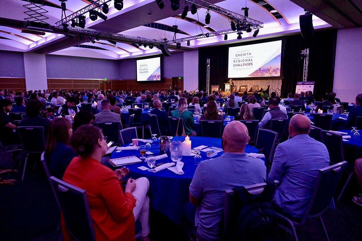 Hundreds attend Middle Tennessee State University’s 2026 Forum on Growth and Regional Challenges held March 20 at the Student Union Building on campus in Murfreesboro, Tenn. (MTSU photo by Andy Heidt)