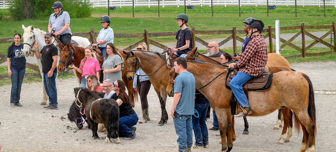 Middle Tennessee State University’s Center for Equine Recovery for Veterans, or CERV, is the only of its kind, thanks to a partnership between the university and the VA Tennessee Valley Healthcare System that helps veterans in their recovery journeys by giving them opportunities to spend time and learn about caring for horses as part of a unique therapy. MTSU students power the program under the instruction of Andrea Rego, coordinator of CERV and a senior instructor in MTSU’s School of Agriculture, and Sarah Howard, Department of Veterans Affairs recreation therapist. (MTSU photo by J. Intintoli)