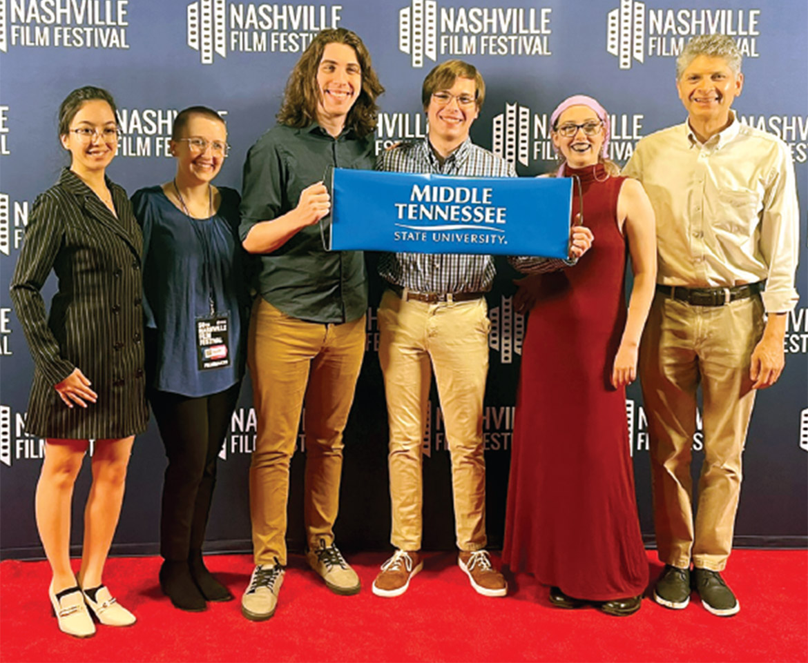 MT IMAGINE Animation Studio has secured $90,000 in grants and contracts, offering over 50 project-based paid internships. The team poses at the 2025 Nashville Film Festival. (Submitted photo)