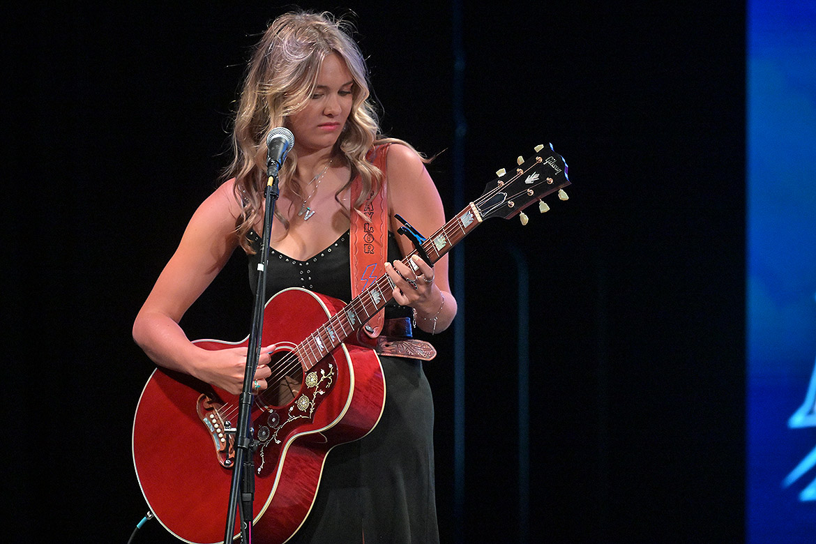 Taylor Wallace performs during the Middle Tennessee State University Bolt Awards ceremony held Tuesday, April 14, in the Student Union Ballroom on campus in Murfreesboro, Tenn. (MTSU photo by James Cessna)