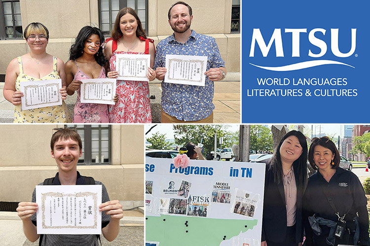 Students from Middle Tennessee State University earned top honors at this year’s Tennessee Japanese Video Skit and Presentation Contest, with awards recently presented during the Nashville Cherry Blossom Festival.