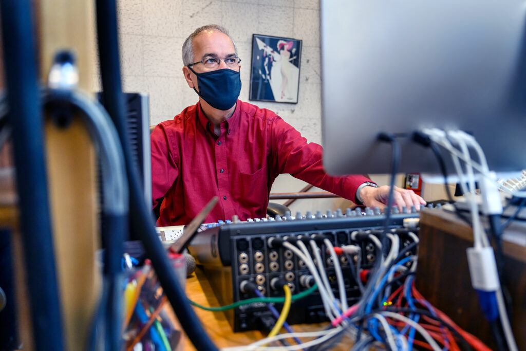 Tim Musselman, School of Music faculty, Manager Facilities and Publicity at Wright Music Hall. (Photo: J. Intintoli)