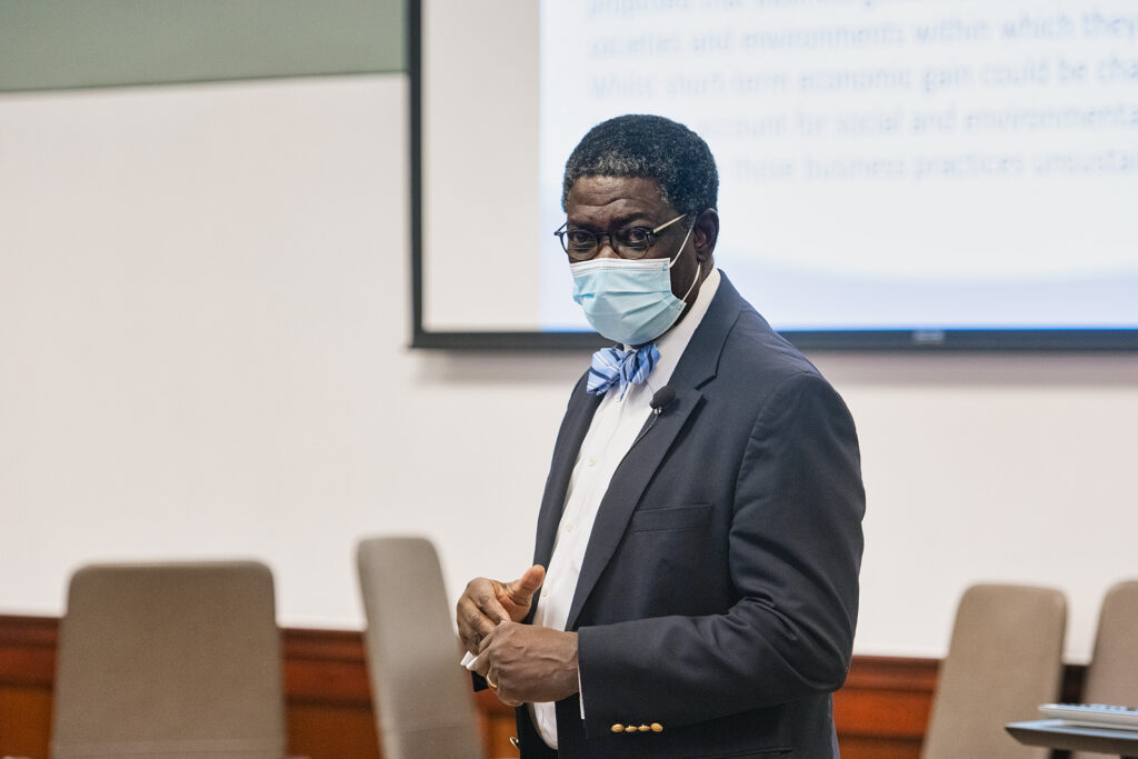 Environmental/action shots of Dr. Kim Sokoya teaching in the Miller Education Center. (Photo Cat Curtis Murphy)