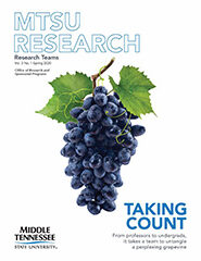 MTSU Research Magazine 2020 cover