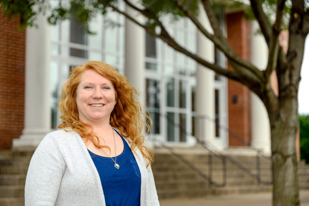Service to students portrait of Lyndsey Bennette, Grad Studies at the Ingram building. (Photo: J Intintoli)