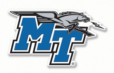 Logo featuring blue MT with winged horse above it.