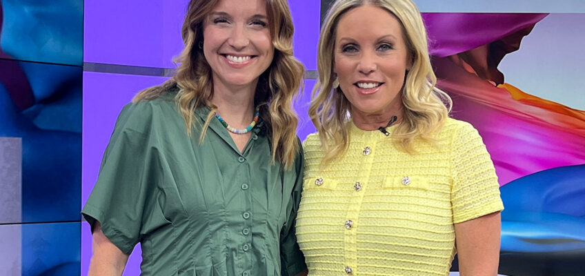 Katie Schrodt, left, a professor in the College of Education at Middle Tennessee State University in Murfreesboro, Tenn., appears June 24, 2026, on the “MTSU on 2” segment from WKRN-TV’s Nashville, Tenn., studios to talk about what MTSU is doing to help the literacy crisis. At left is program host Stephanie Langston. (MTSU photo)