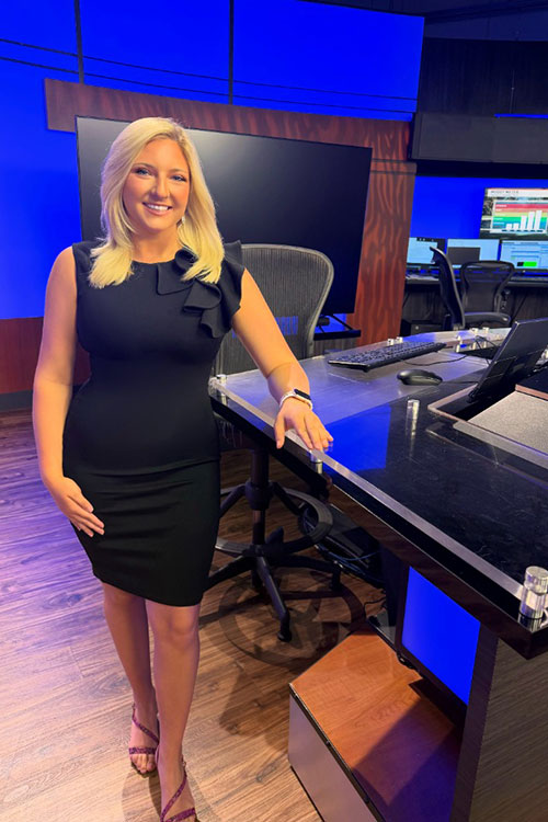 Middle Tennessee State University School of Journalism and Strategic Media student Kendal Davis is completing a 10-week internship at Fox 17 Nashville in Nashville, Tenn., where she will have the opportunity to rotate through various departments across the newsroom, gaining experience in areas like media and social content creation to reporting and production. (Photo submitted)
