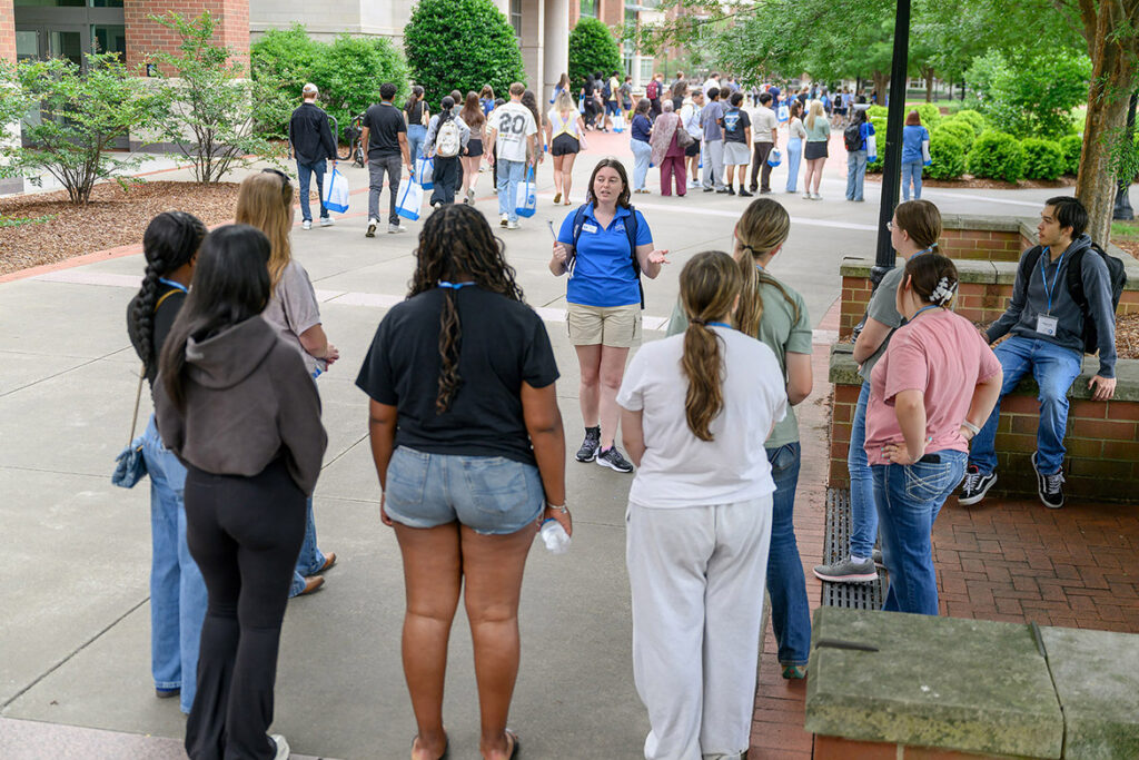 New to Blue is Middle Tennessee State University’s mandatory student orientation program for incoming freshmen and transfer students. The daylong program, held weekly throughout the summer, assists students with registration and campus tours, and provides information about university resources. Learn more at https://www.mtsu.edu/orientation/. (MTSU photo by J. Intintoli)