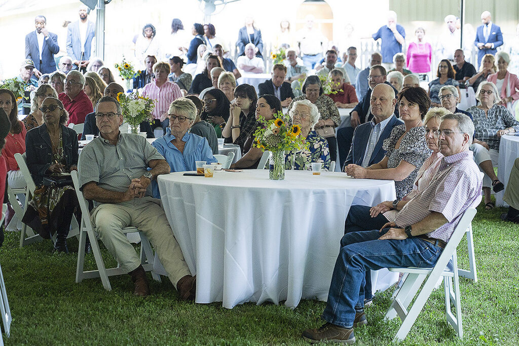 A crowd of more than 400 guests assemble June 2, 2026, on the lawn of the Tennessee Agricultural Museum in Nashville, Tenn., to commemorate Tennessee’s Century Farms Program and be part of the book launch for, “Tennessee's Frontier Century Farms: An Enduring Legacy of Family, Farming, and Community,” by state historian Carroll Van West, who retired as director of the Center for Historic Preservation at Middle Tennessee State University in Murfreesboro, Tenn., on June 30, 2026. (Submitted photo)