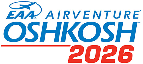 Multicolored EAA AirVenture 2026 logo.