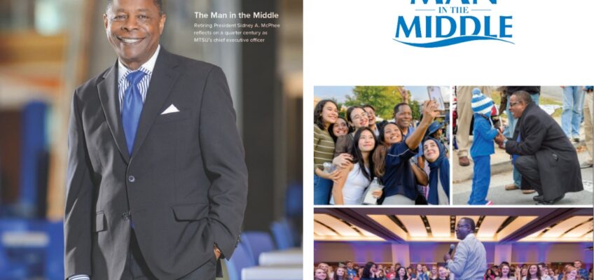Dr. Sidney A. McPhee on the cover of the Summer 2026 MTSU magazine