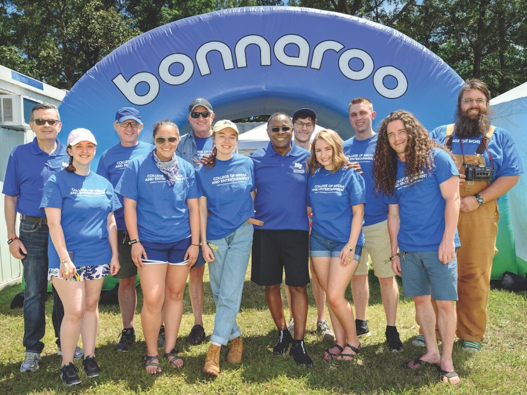 McPhee joining some of MTSU's students gaining professional experience at the annual Bonnaroo festival