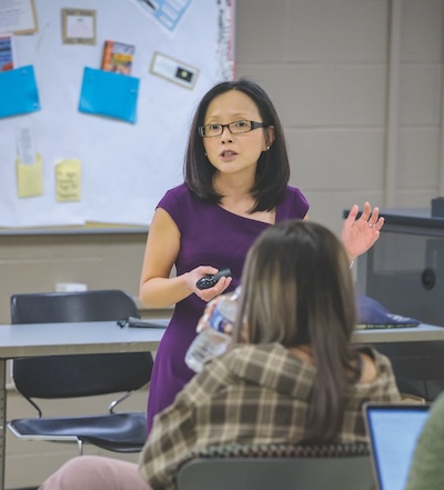 MTSU's Karen Tan teaching a Tourism and Hospitality class