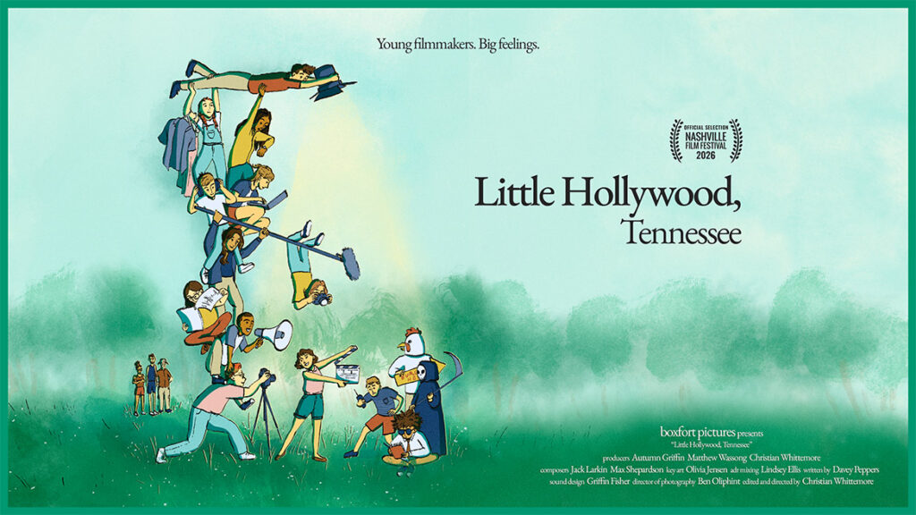 Key artwork for “Little Hollywood, Tennessee” is illustrated by Olivia Moon, showcasing improvised thinking and chaotic filmmaking on full display. The documentary will screen at 2:30 p.m. Saturday, Sept. 26, at Regal Green Hills Theater 16 in Nashville, Tenn., as part of the 57th Nashville Film Festival. (Submitted)