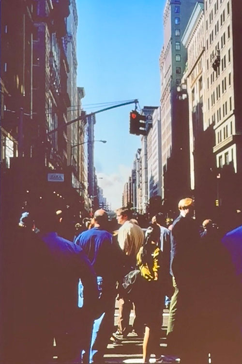 Joe DiPetro captured this photo moments after the Twin Towers fell in New York City on Sept. 11, 2001, while standing outside his office at Fifth and 18th streets. (Photo by Joe DiPetro)