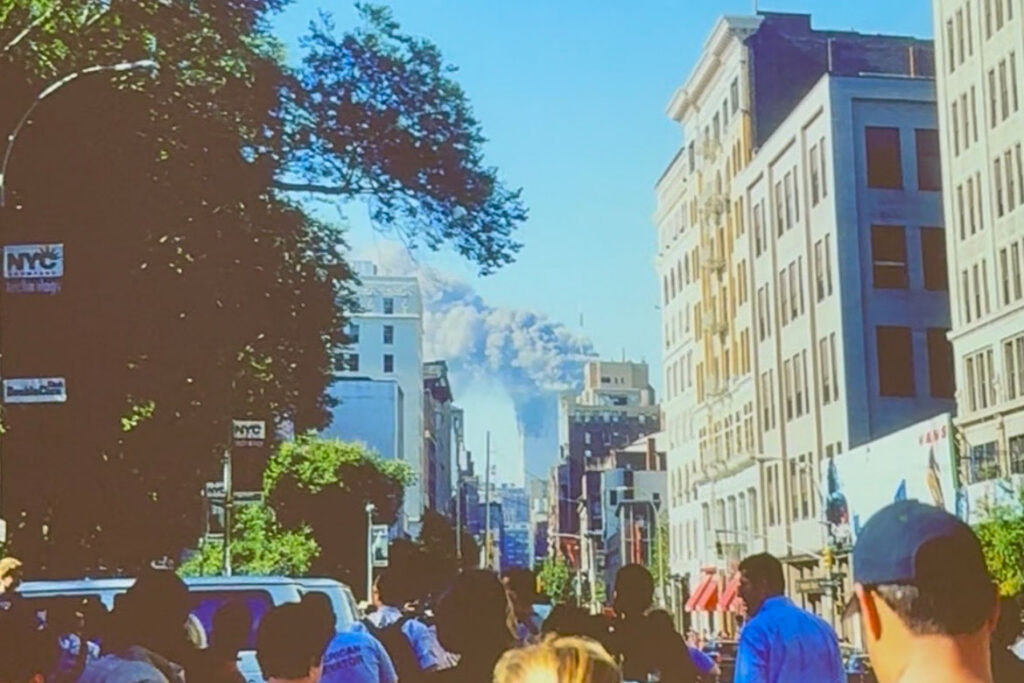 Photojournalist Joe DiPetro took this photo at Union Square after getting off the subway on Sept. 11, 2001, in New York City as he was headed to work. (Photo by Joe DiPetro)