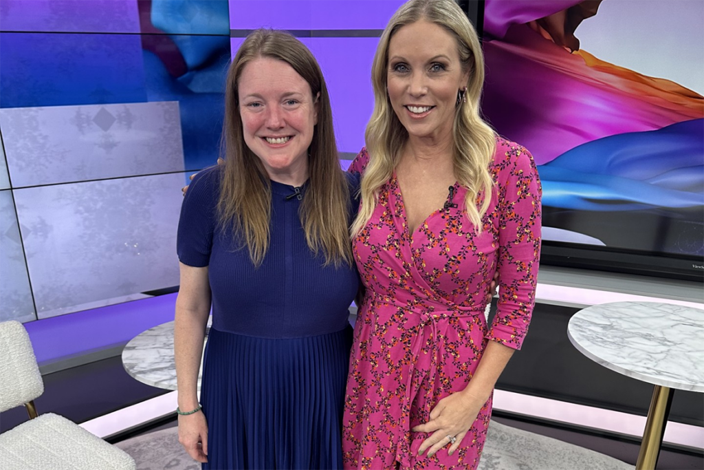 Bethany Rhoten, left, the new director of Middle Tennessee State University’s School of Nursing, is shown with Stephanie Langston, host of WKRN-TV’s “MTSU on 2” segment, on Friday, Sept. 25, 2026, at the station’s studio in Nashville, Tenn., where Rhoten was interviewed about her new role at the university. (Submitted photo)