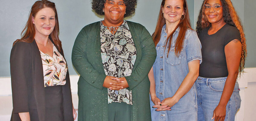 Recipients of the 2026 June S. Anderson Foundation Scholarships for students from Middle Tennessee State University in Murfreesboro, Tenn., are, from left, Jessica Alsup of Nashville; Savannah Metoyer of Murfreesboro; Meg Thorpe of Nashville; and Joyceann Smith of Murfreesboro, at the foundation’s presentation luncheon held in August 2026 at Through the Grapevine in Murfreesboro. (Submitted photo)