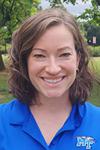 Kristin England, systems engineer and sustainability manager, Center for Energy and Sustainability, smiling.