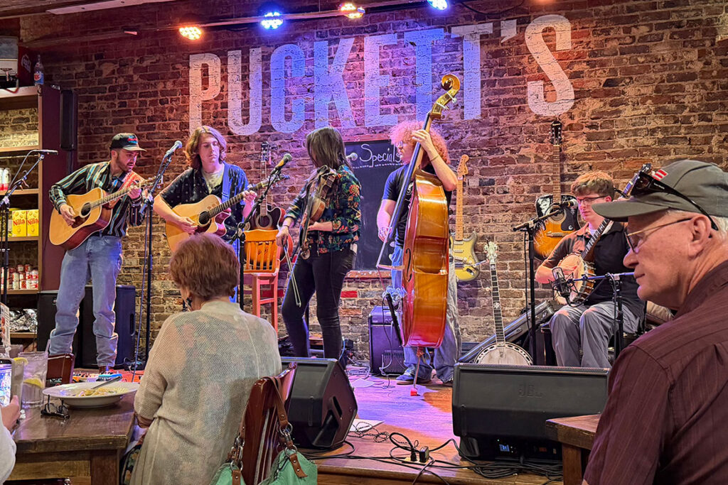 In this undated photo, Middle Tennessee State University students perform on the stage of Puckett’s Restaurant located on the Public Square in Murfreesboro, Tenn., as part of a previous “MTSU Rhythm: Live & Local at Puckett’s” series. The latest series kicks off at 6:30 p.m. Tuesday, Sept. 22, 2026.(Submitted photo)