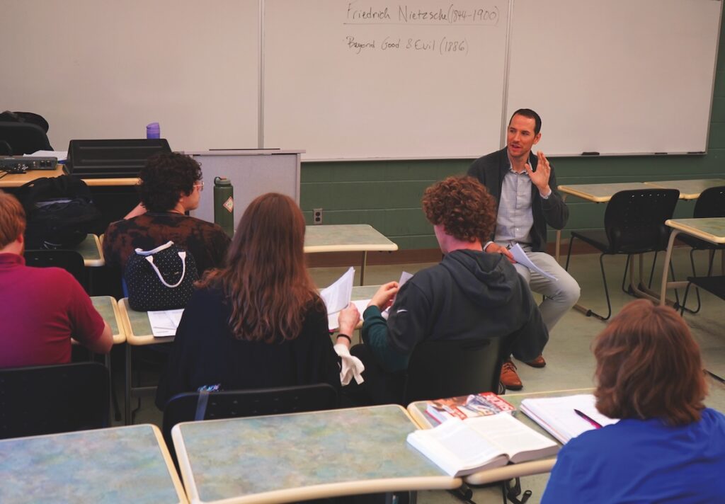 Greg Slack teaching a Philosophy class (Submitted photo)