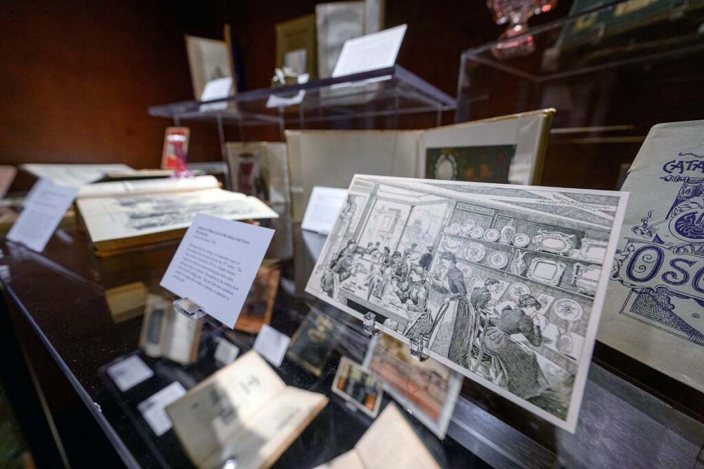 “Creating Home: Domesticity and the Role of Women” is the latest exhibit on display at Special Collections in James E. Walker Library at Middle Tennessee State University in Murfreesboro, Tenn., that uses books, clothing, household objects, photographs and other collectibles to examine domestic life, particularly during the Victorian era. (MTSU photo by Andy Heidt)